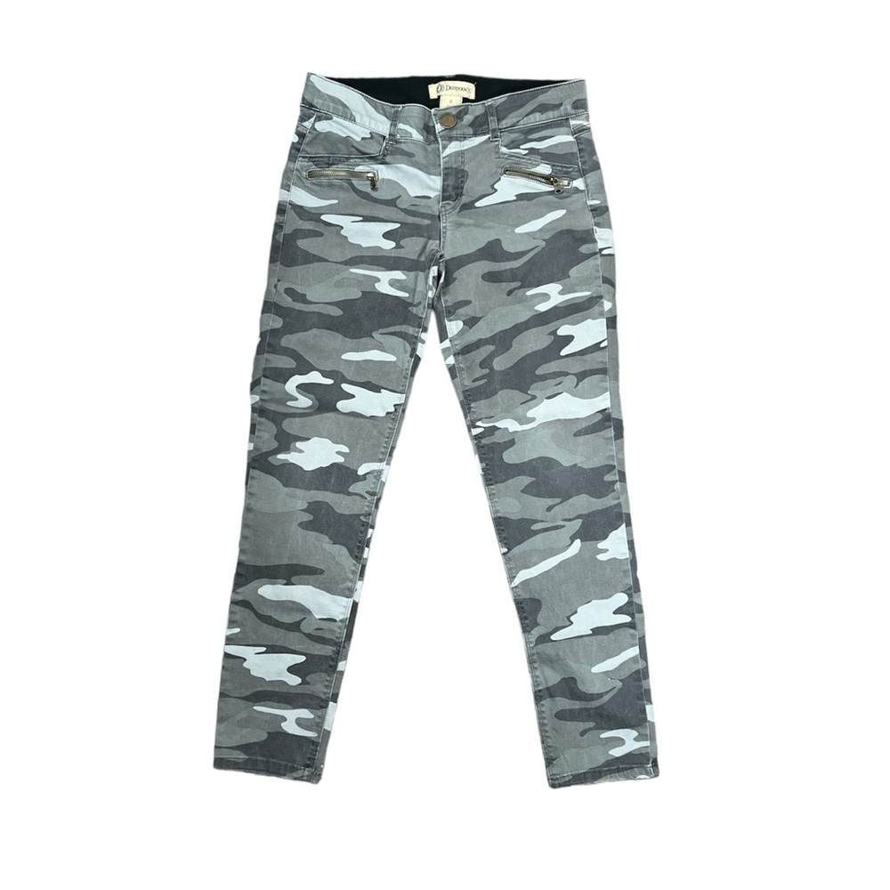 Democracy Women’s “Ab" Technology Gray Camo Jeans‎ Elastic Waistband Skinny Sz 6
